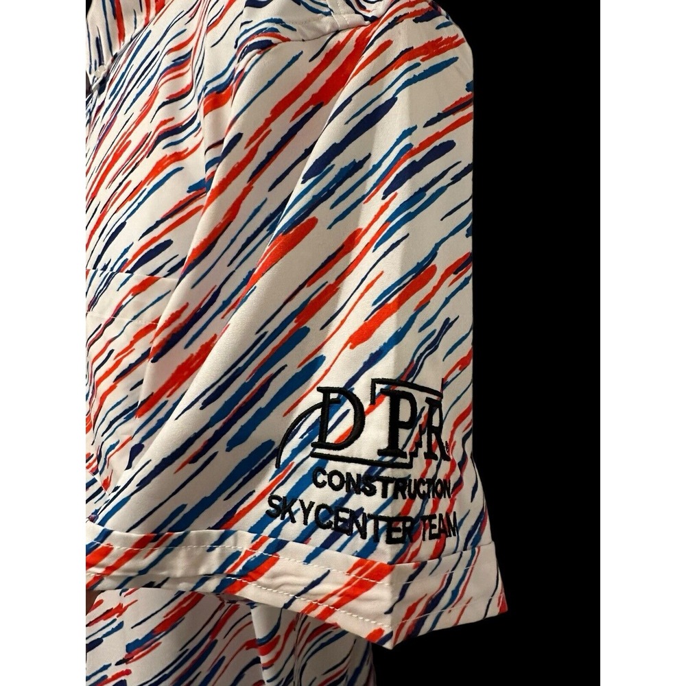 RSVLTS Mens Shirt Dare Mighty Things‎ Button Shirt Red/White/Blue Pattern L - Picture 5 of 9